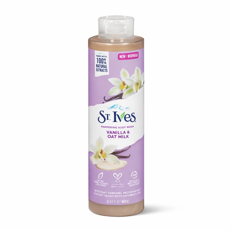 St. Ives Body Wash 650 ml (22 fl oz) - Vanilla & Oat Milk